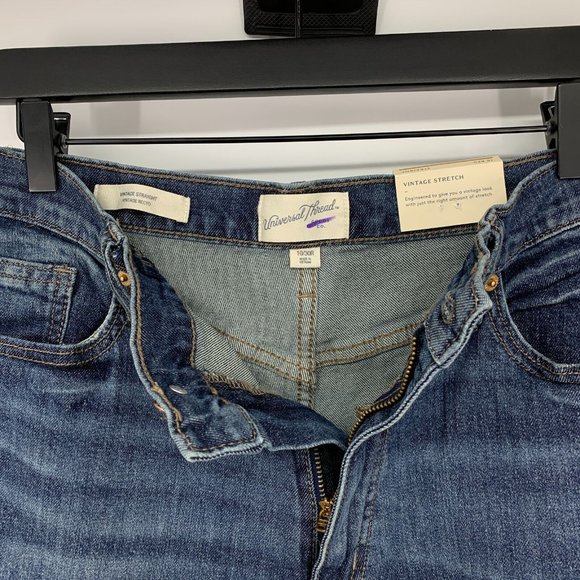 Universal Thread Jeans Vintage Straight High Rise Stretch Blue NWT - Picture 4 of 12